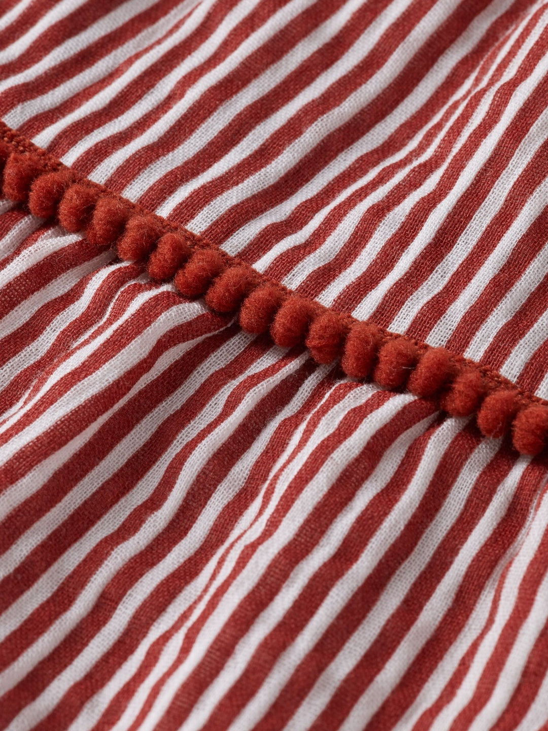 A Line Crinkle Cotton Dress - Teracotta - Posh New York
