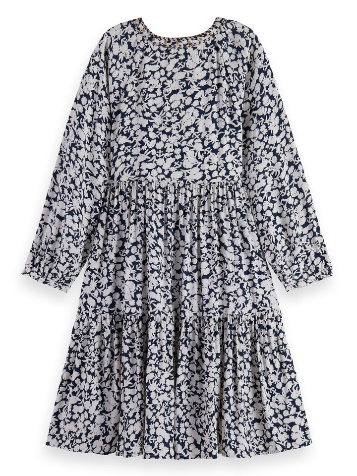 All Over Printed and Embellished Dress - Anchor Flo - Posh New York