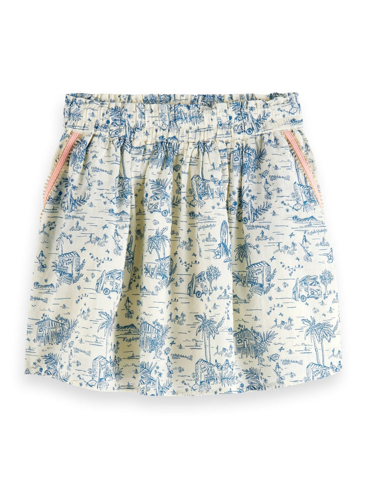 All Over Printed Mini Skirt - Surf N Sup - Posh New York