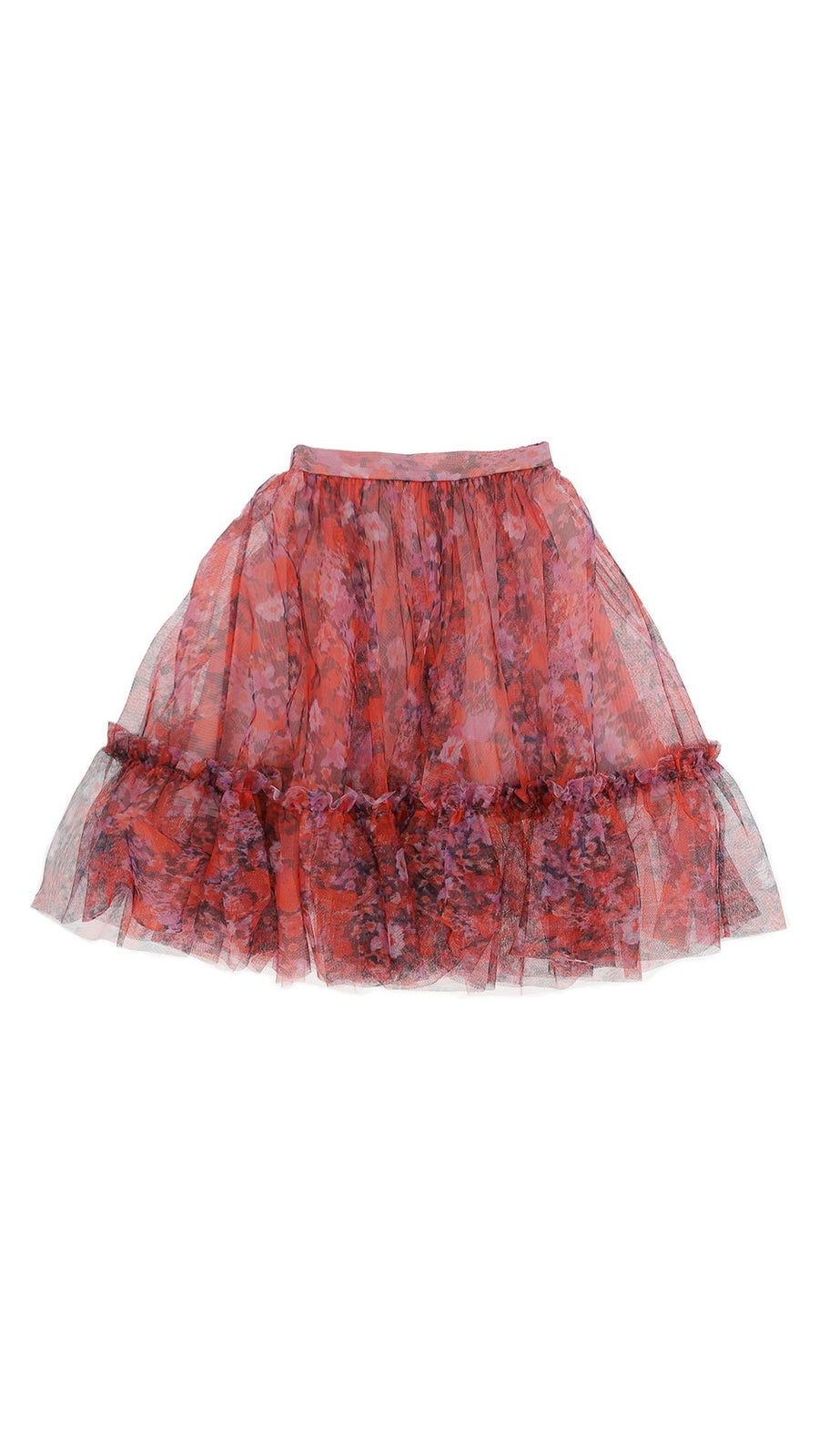 All Over Printed Tulle Skirt - Multicolor - Posh New York