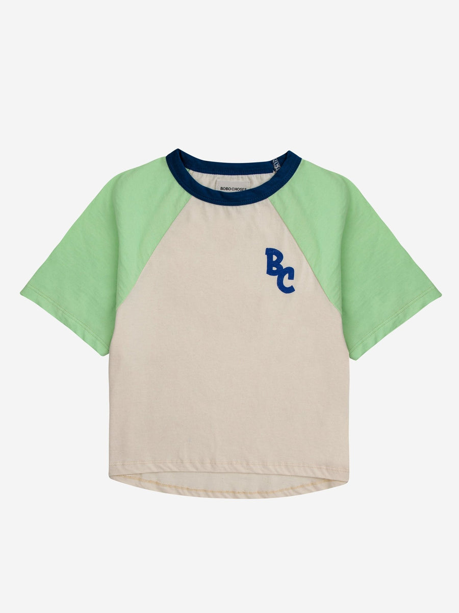 BC Color Block Raglan Sleeves T-Shirt - Jade Green - Posh New York