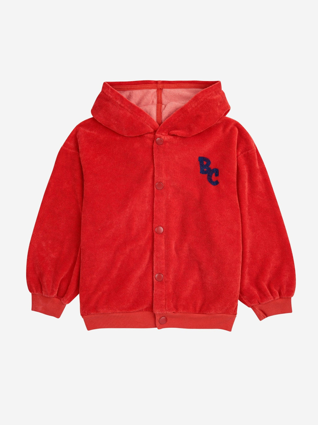 BC Terry Buttoned Hoodie - Red - Posh New York
