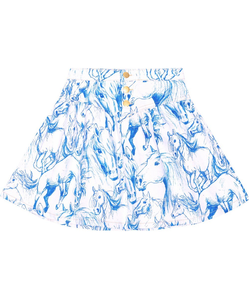 Betsy Skirt - Blue Horses - Posh New York
