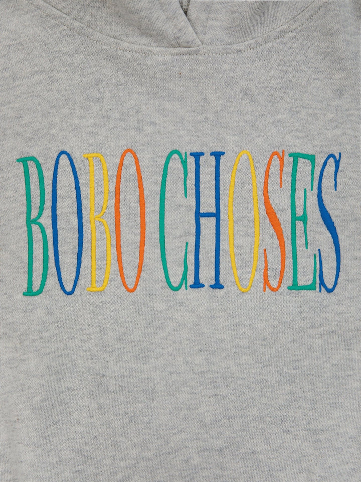 Bobo Choses Embroidery Hoodie - Light Heather Grey - Posh New York