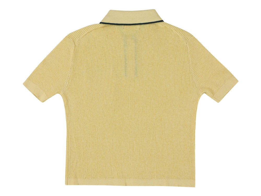 boys knitted polo - HONEY BISCUIT - Posh New York