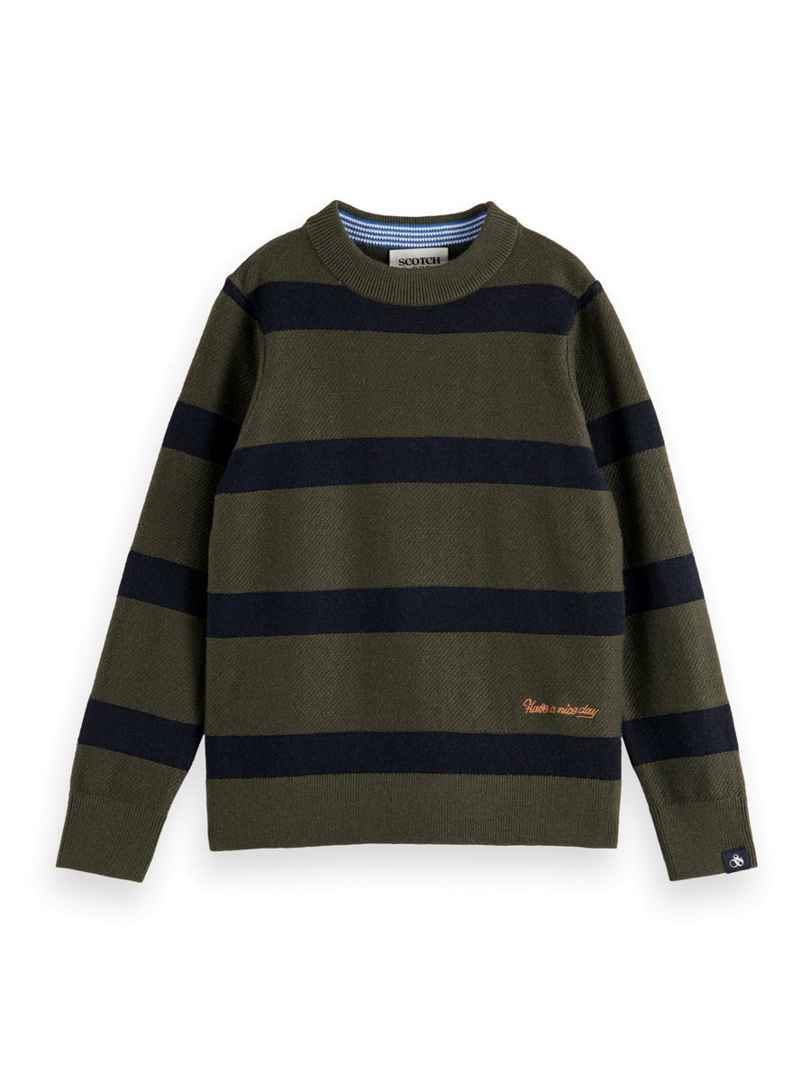 Boys Structured Pullover - 6331 Stereo Grn - Posh New York