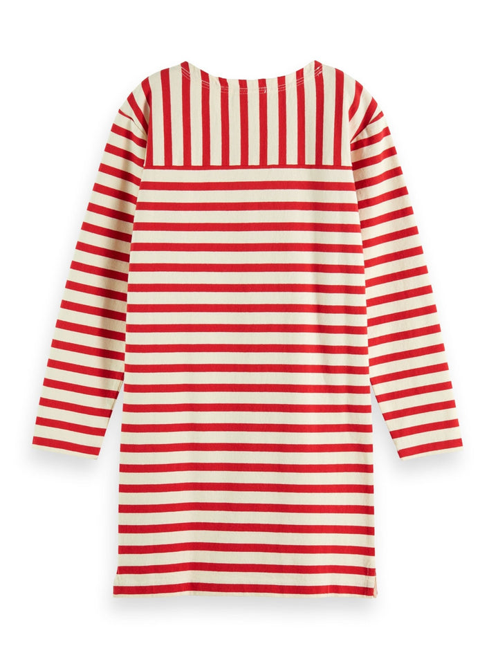 Bretton Stripe Sweat Dress - Anchor Red - Posh New York