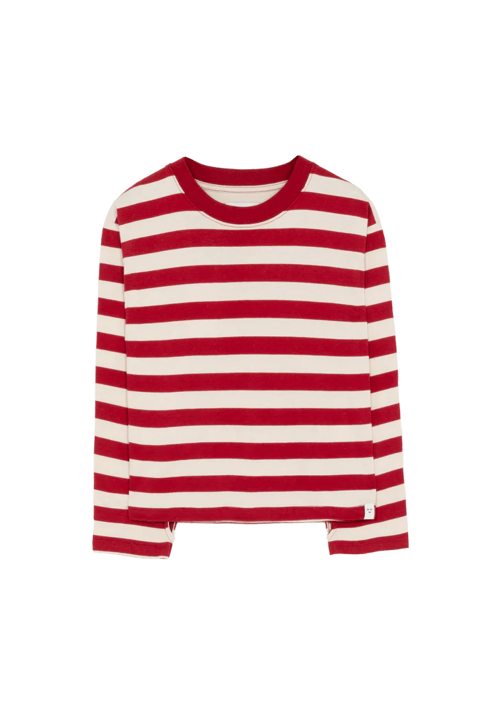 Cardy Red Stripes Long Sleeve T-Shirt - Red Stripes - Posh New York