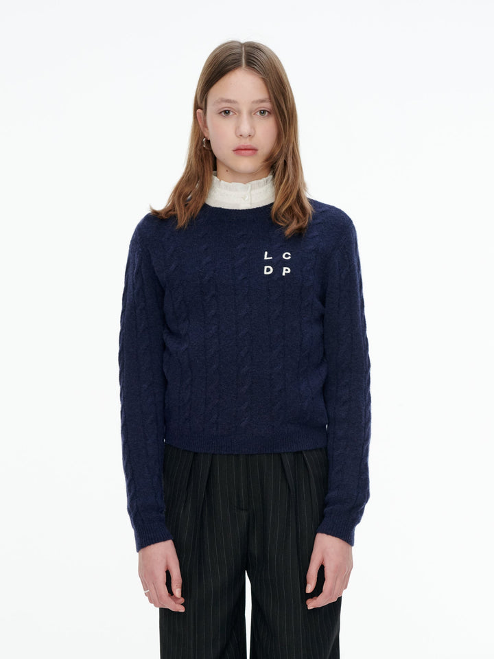 Classic Embroidery Artwork Pullover - Navy - Posh New York