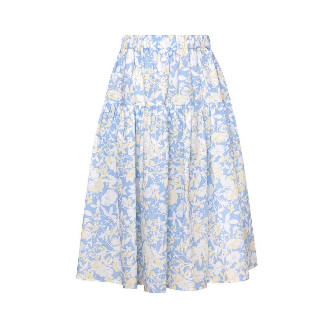 Cotton Skirt Anenome - Blue - Posh New York