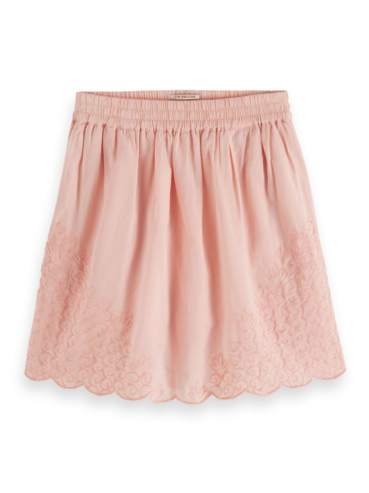 Delicate Embr Skirt w Inner Short - Shell - Posh New York