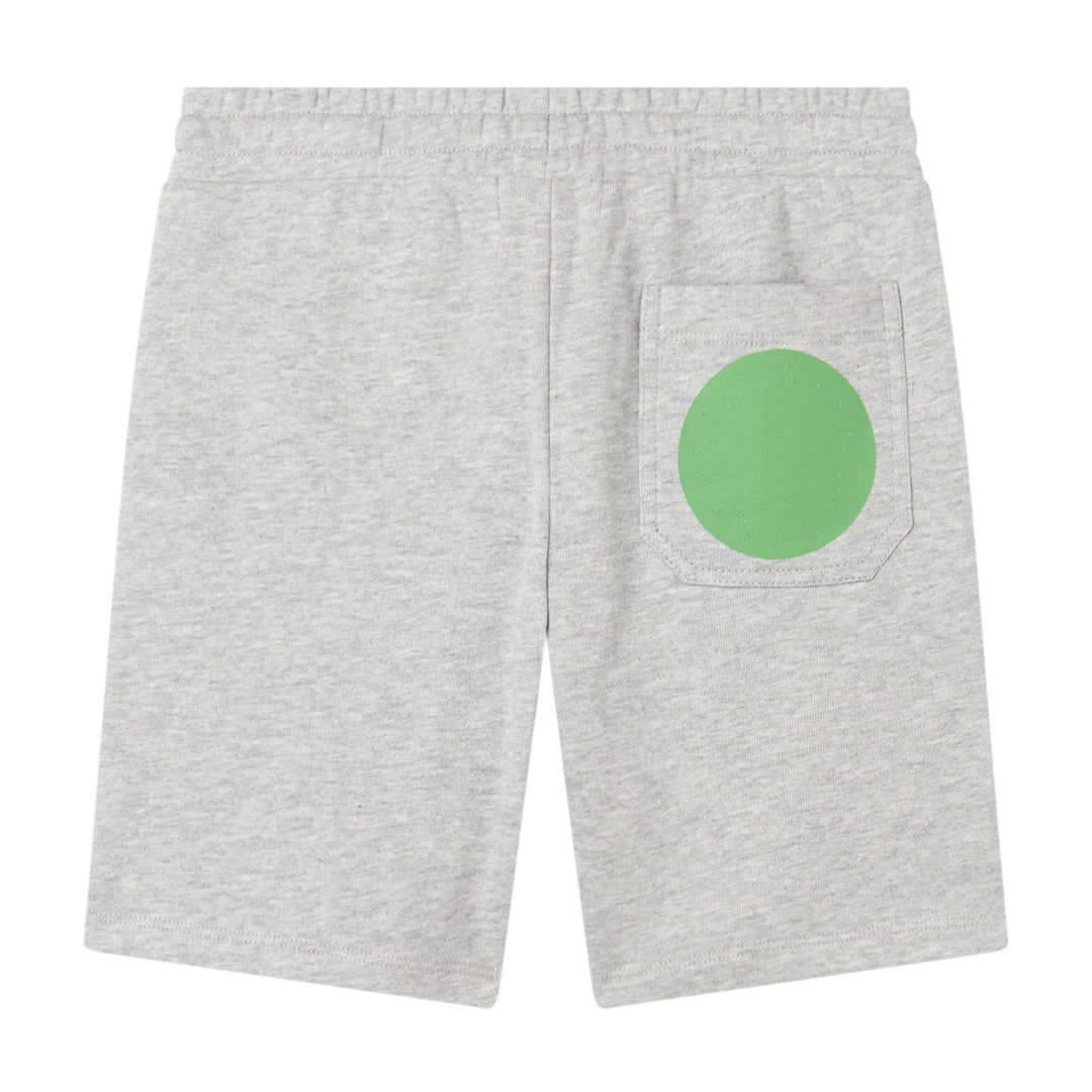 Fleece Shorts with Logo Disk Print - Grey - Posh New York