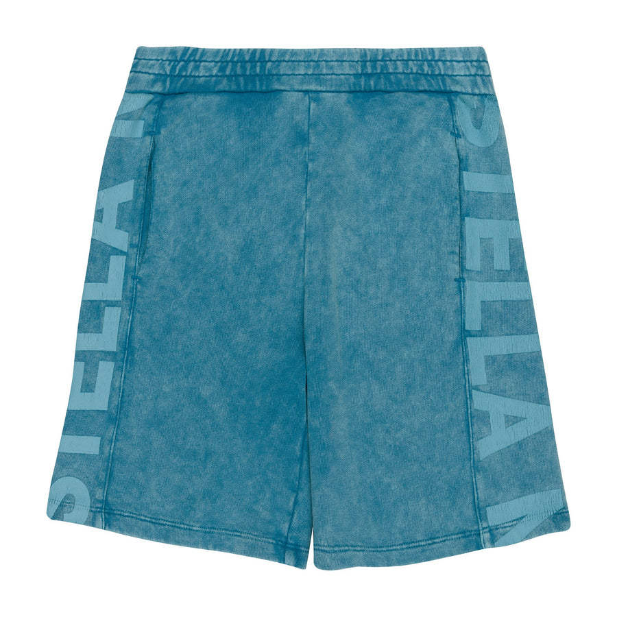 Fleece Shorts with Logo Tape - Blue - Posh New York