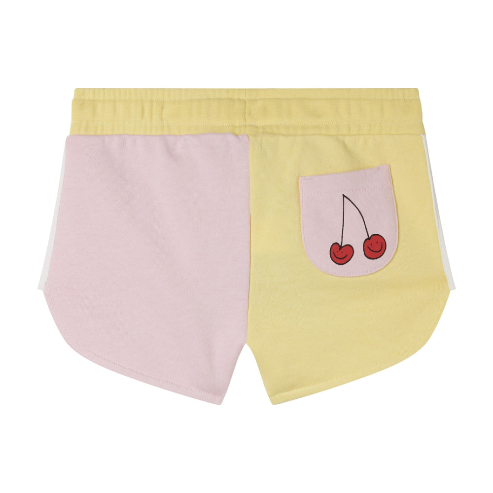 Fleece Shorts with Pink Cocktail Print - Multi - Posh New York