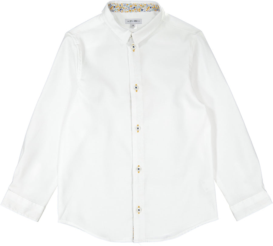 Floral Lined Long Sleeve - White - Posh New York