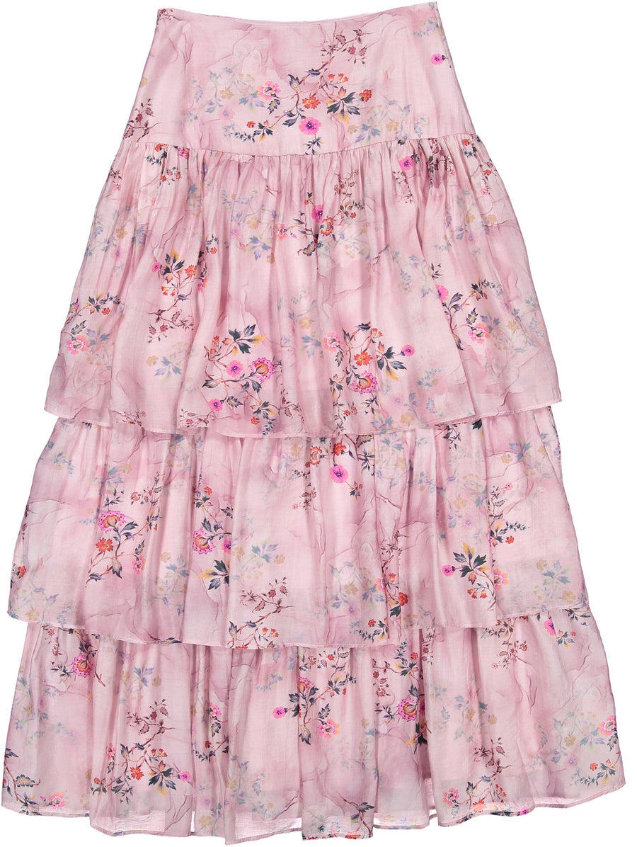 Floral Maxi Skirt - Pink - Posh New York