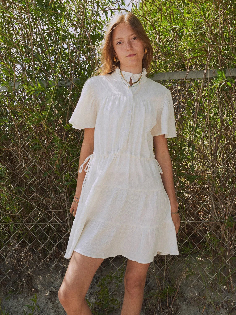 G Lucy Layer Dress - 001 Cream - Posh New York