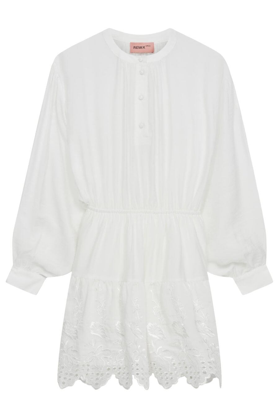 G Vera Broderie Short Dress - 001 Cream - Posh New York