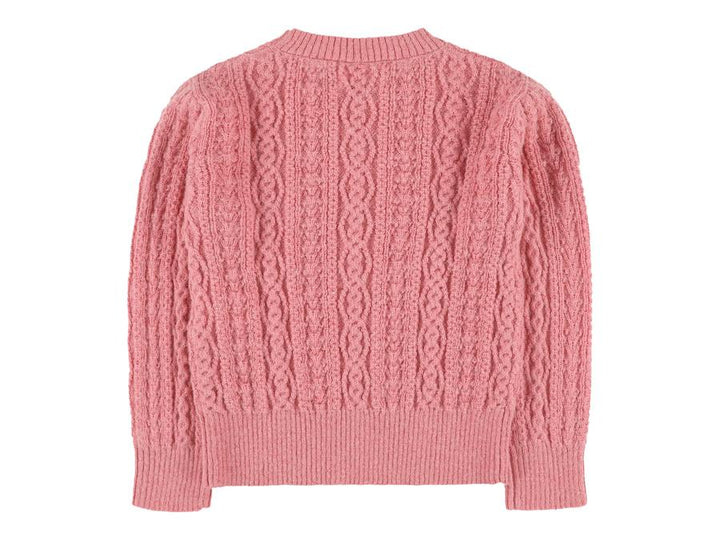 Girls Cable pullover - Rose - Posh New York