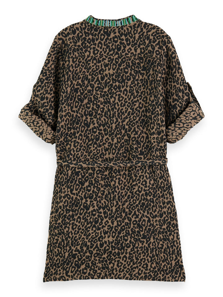 Girls Jacquard Embroidery Shirt Dress - 6372 CTS - Posh New York