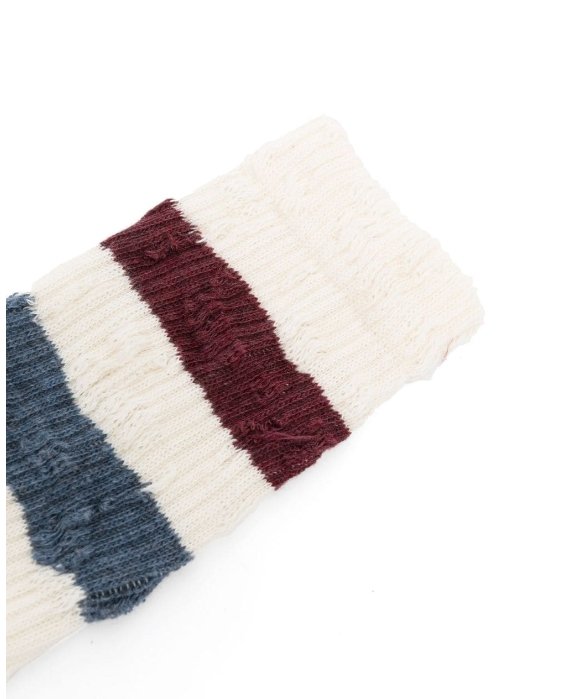 Kid`s Socks High Rib/Stripes & Breaks - Heritage White/Navy - Posh New York