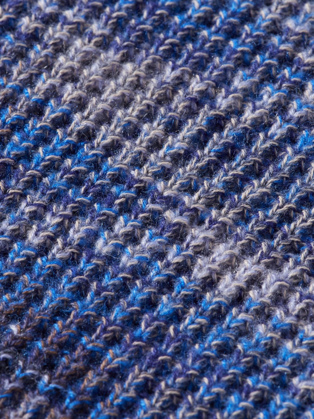 Knitted Melange Pullover - Navy Blue - Posh New York