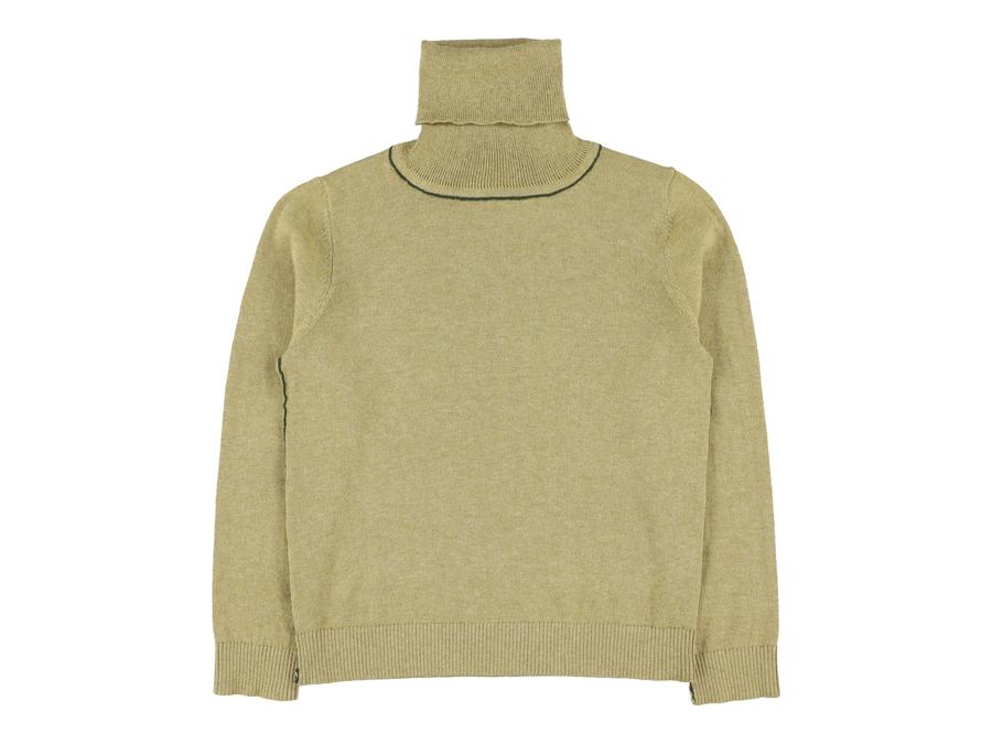 Knitted Turtleneck - Green Curry - Posh New York