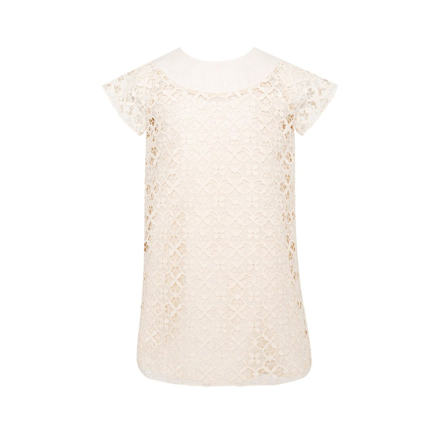 Lace Dress White Sand - Beige - Posh New York
