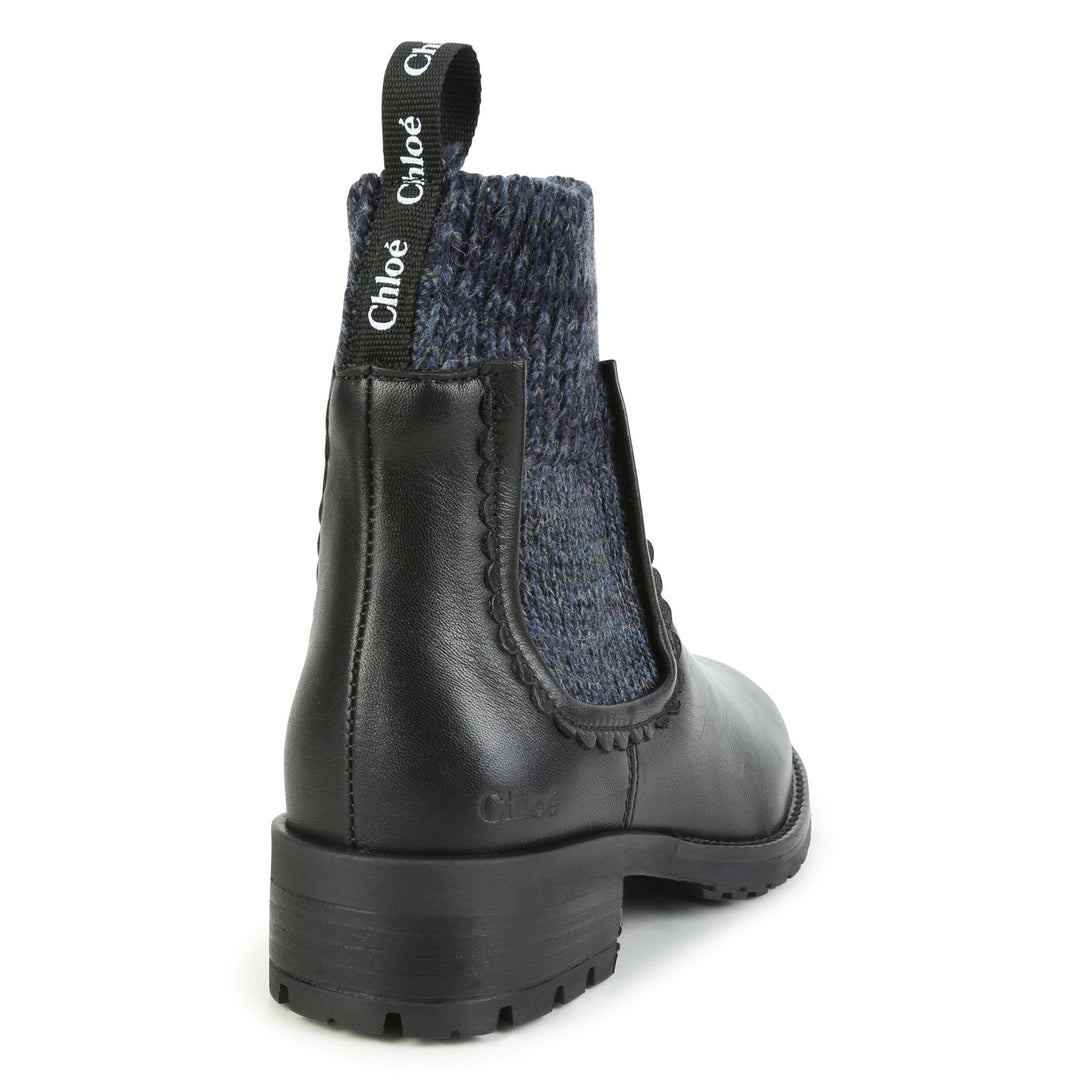 Mini me Leather Boots - Black - Posh New York