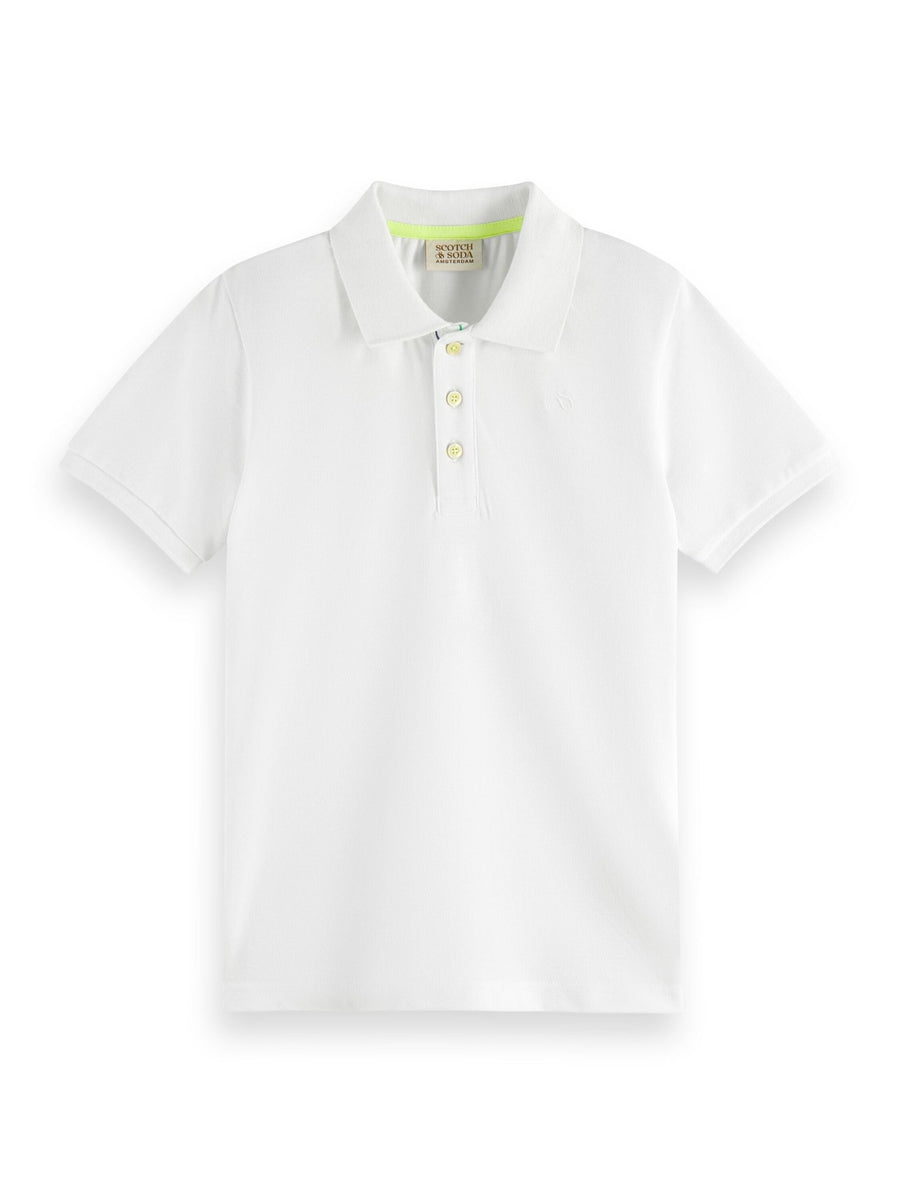 Regular Fit Fabric Dyed Polo - White - Posh New York