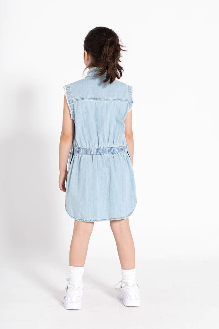 Rosie Sleeveless Dress - Blue Denim - Posh New York