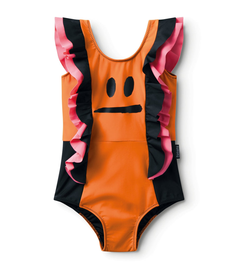 Ruffled Smirk Swimsuit - Orange Sun - Posh New York