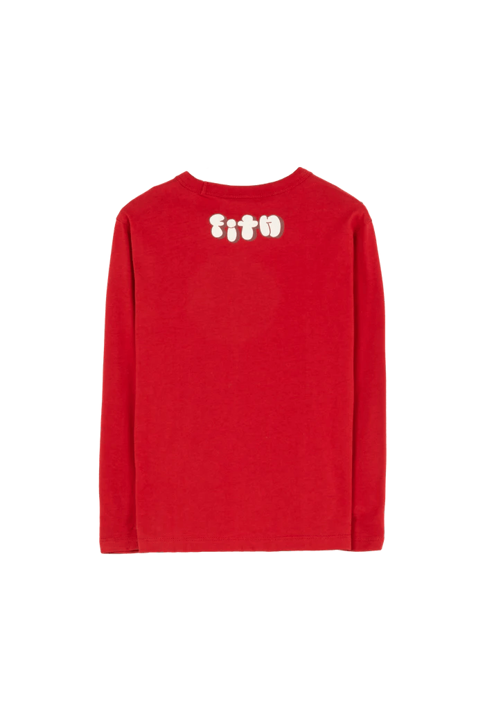Sako Deep Red Moto Long Sleeve T-Shirt - Deep Red - Posh New York