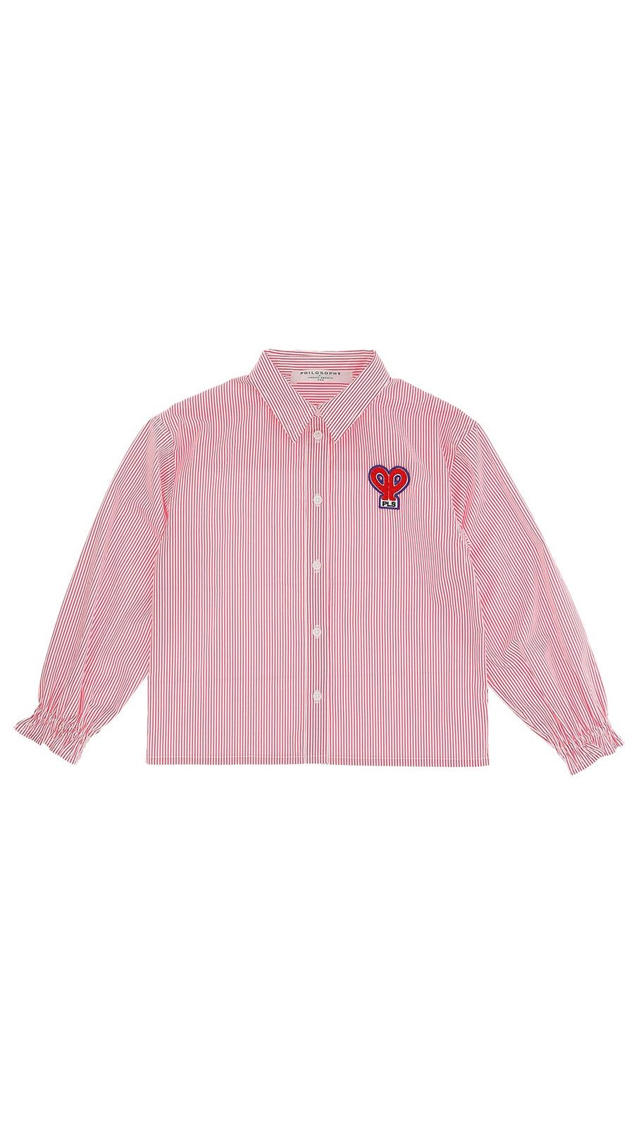Shirt in Striped Poplin - White Pink - Posh New York