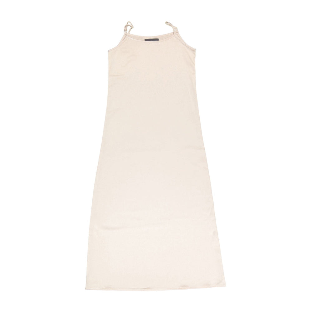 Slip dress with embroidered sweater - Ivory - Posh New York