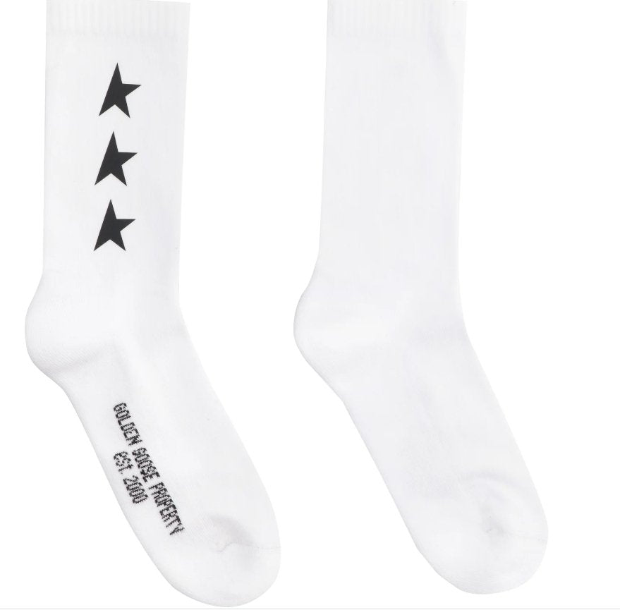 Socks Kid Low Rib - White/Black - Posh New York