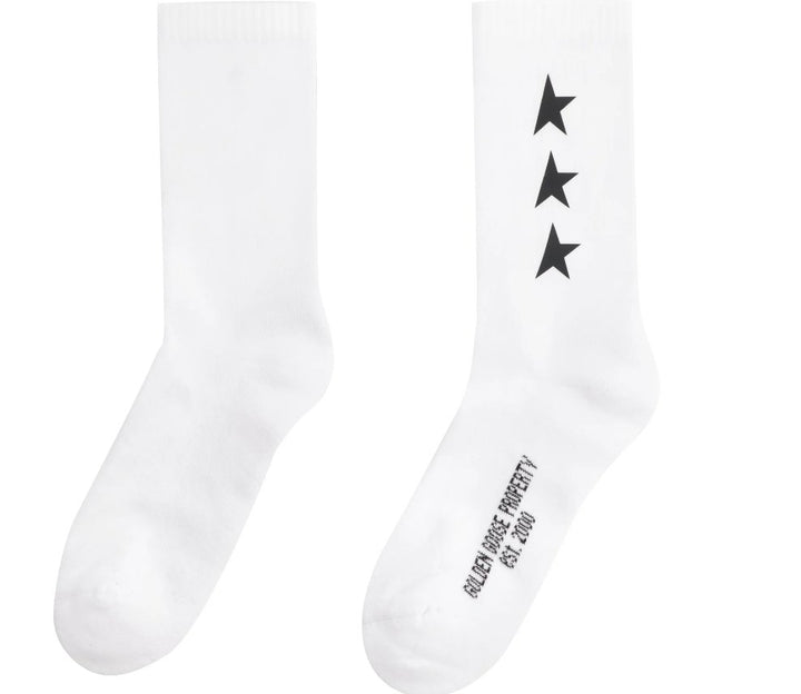 Socks Kid Low Rib - White/Black - Posh New York