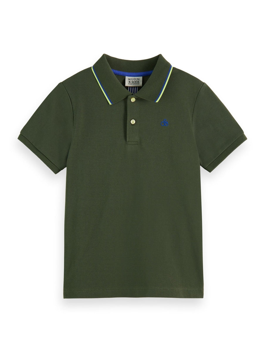 SS Pique Polo with Tipping - Seaweed Gr - Posh New York