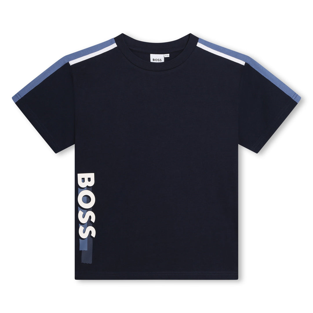 SS T-Shirt Logo On Side - Navy - Posh New York