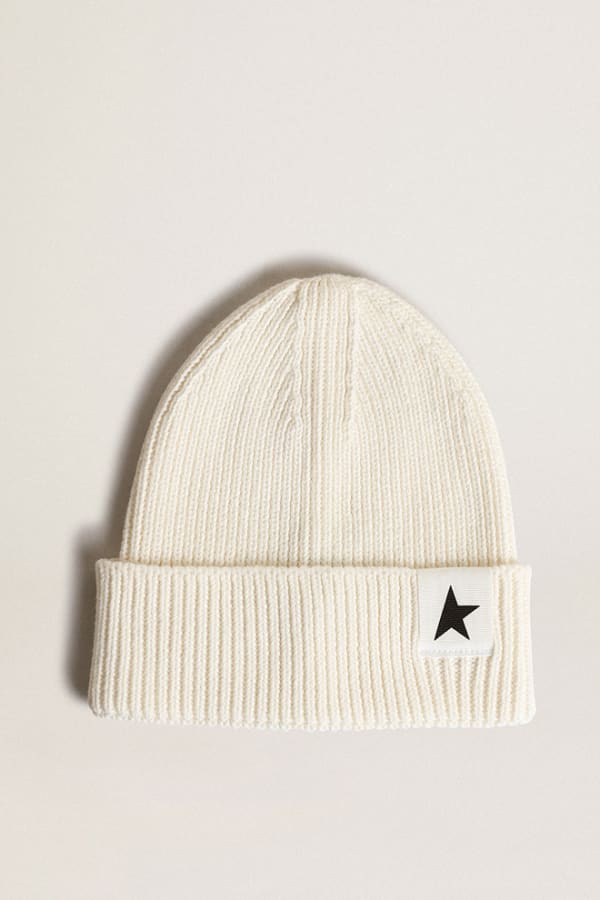 Star Boys Knit Cotton Hat - White - Posh New York