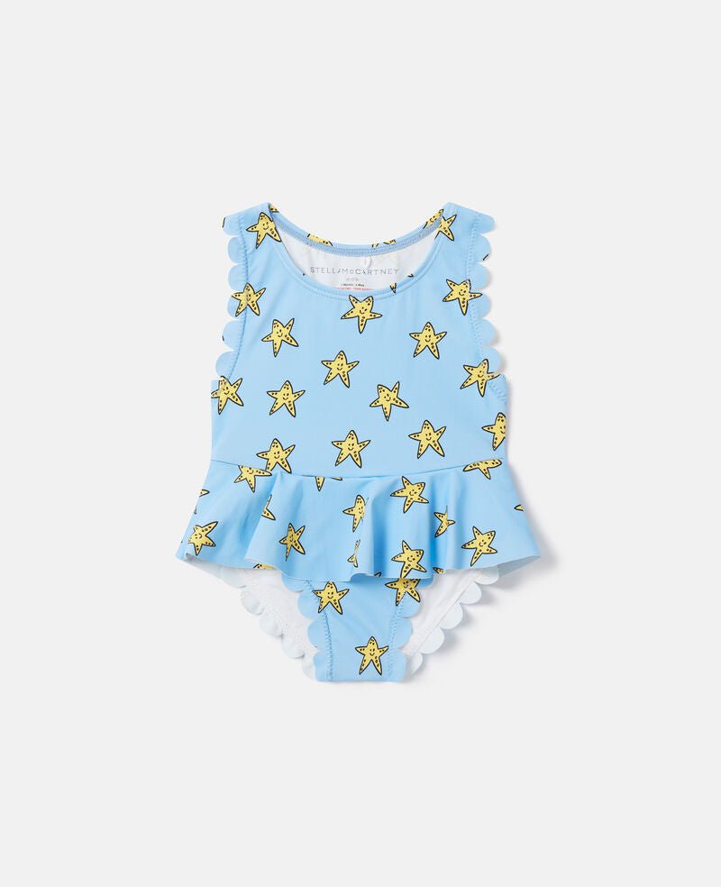 Starfish Swimsuit with Frill Details - Blue - Posh New York