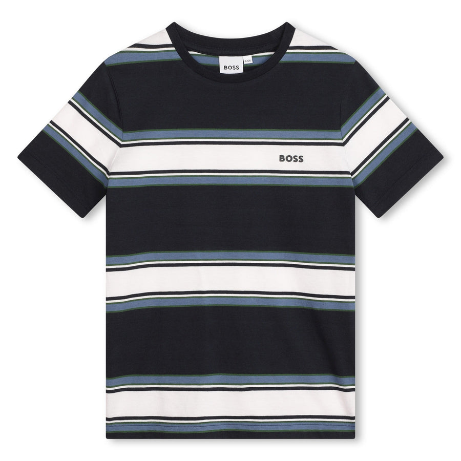Striped SS T-Shirt - Navy Blue - Posh New York