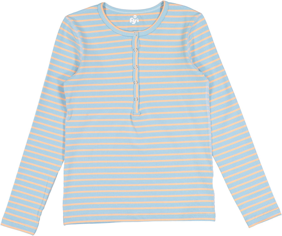Striped T-shirt - Blue And Peach - Posh New York
