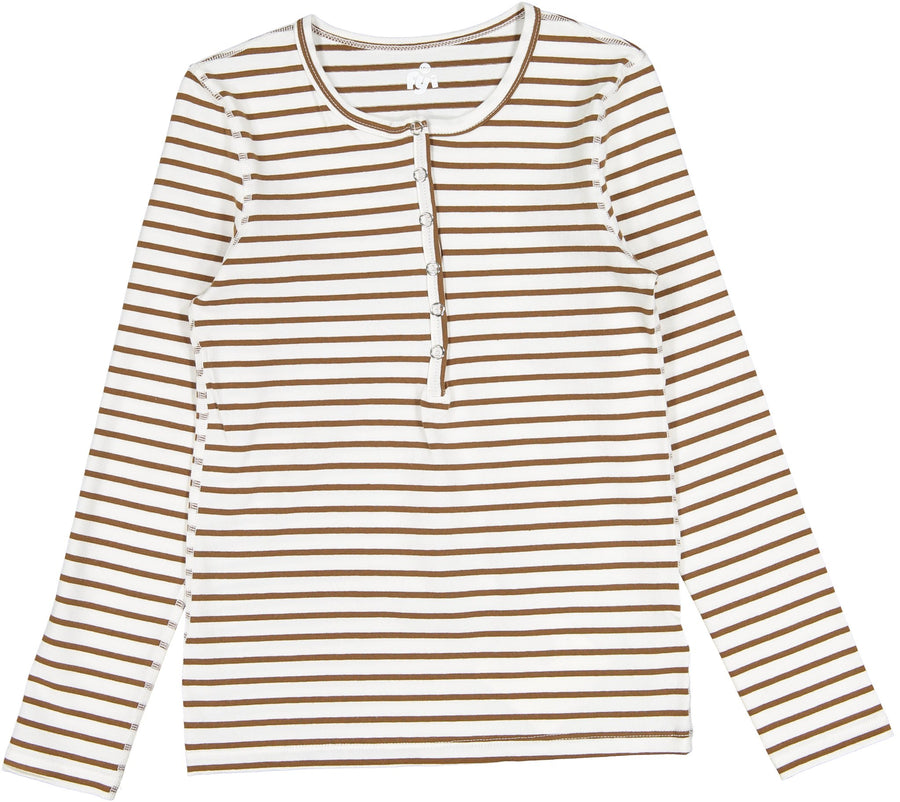 Striped T-shirt - Chocolate - Posh New York