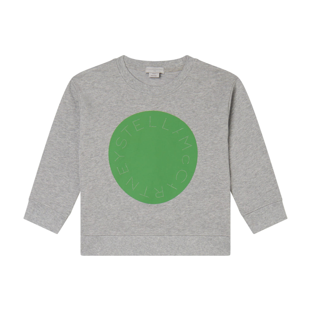 Sweatshirt with Logo Disk Print - Grey - Posh New York