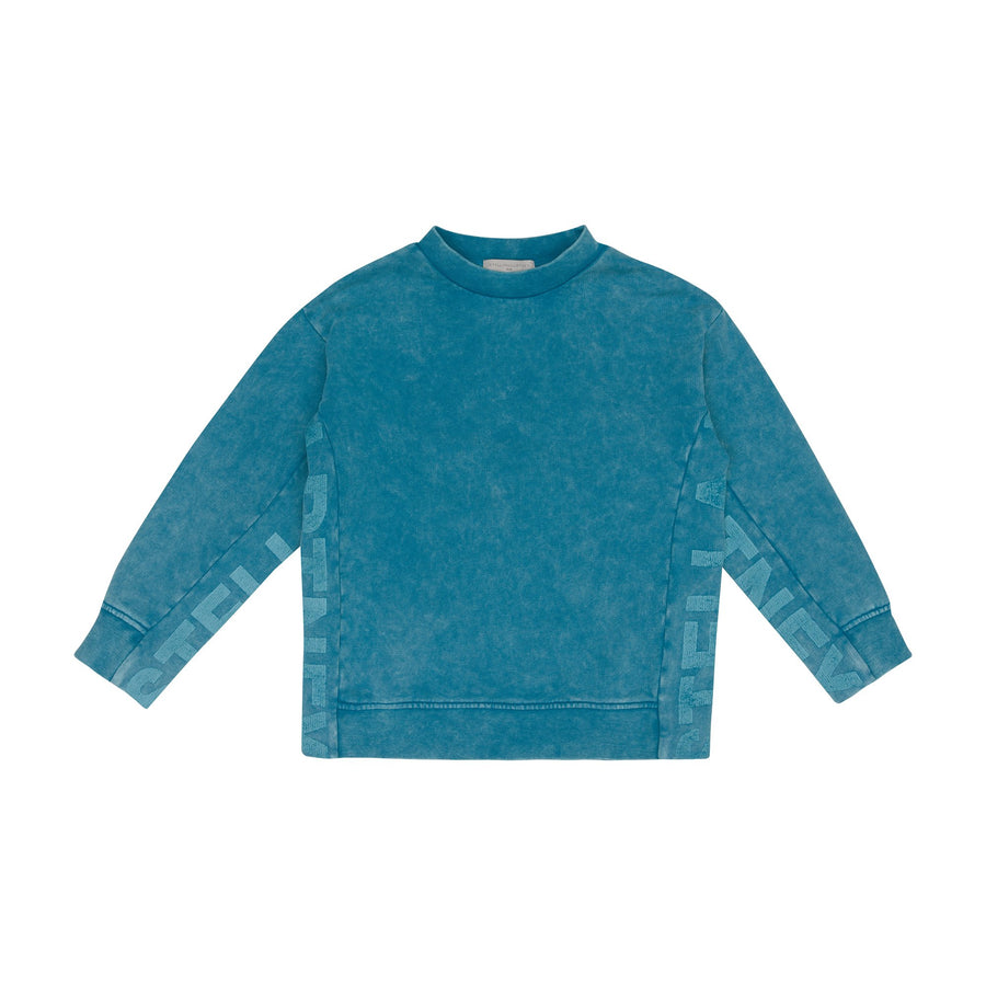 Sweatshirt with Logo Tape - Blue - Posh New York