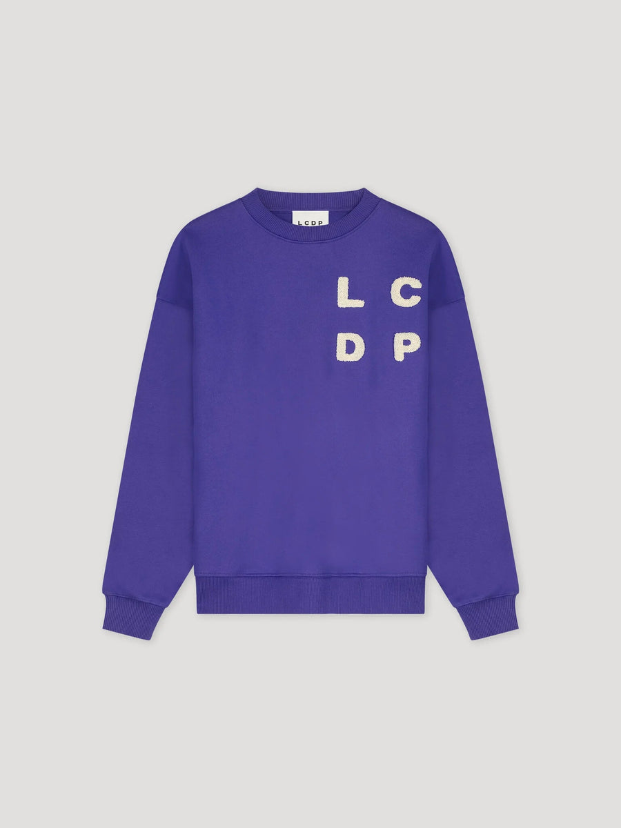 Towelling Logo Sweatshirt - Blue Purple - Posh New York