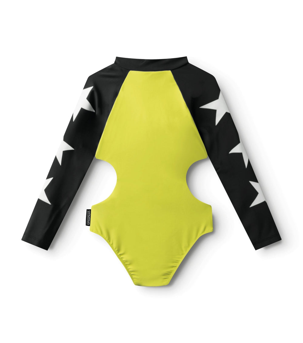 Triple Star Cut Out Swimsuit - Hot Lime - Posh New York