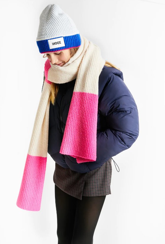 Two Tone Scarf - Fluo Pink - Posh New York