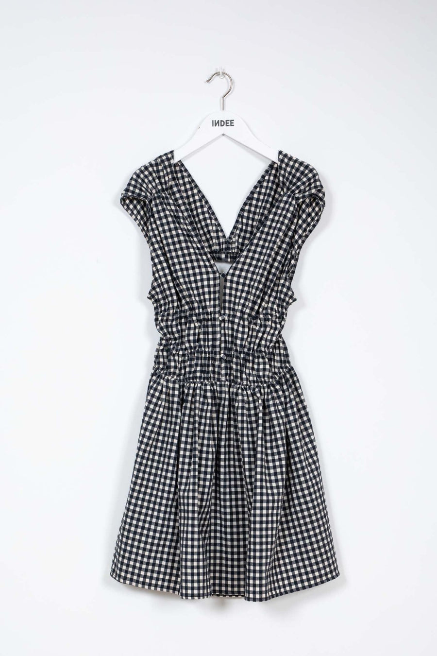 Vichy Dress Open Back - Black - Posh New York